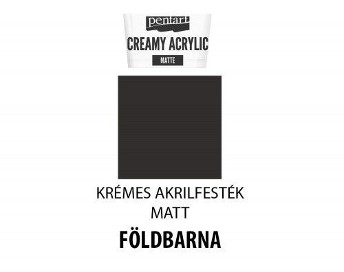 Krémes matt akrilfesték, 60ml, földbarna