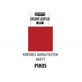 Krémes matt akrilfesték, 60ml, piros