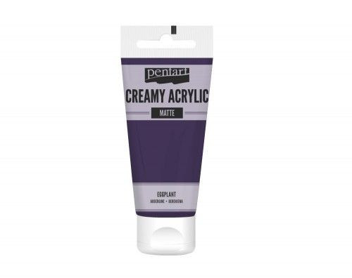 Krémes matt akrilfesték, 60ml, padlizsán