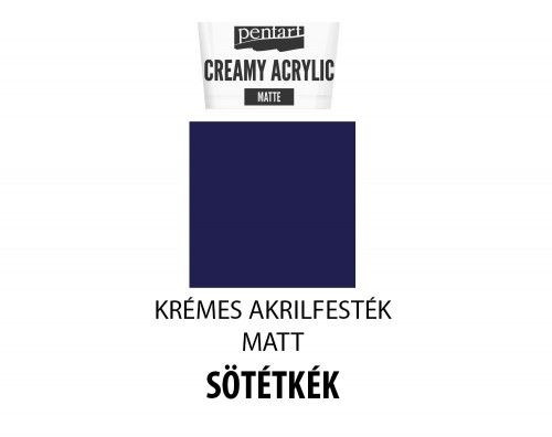 Krémes matt akrilfesték, 60ml, sötétkék