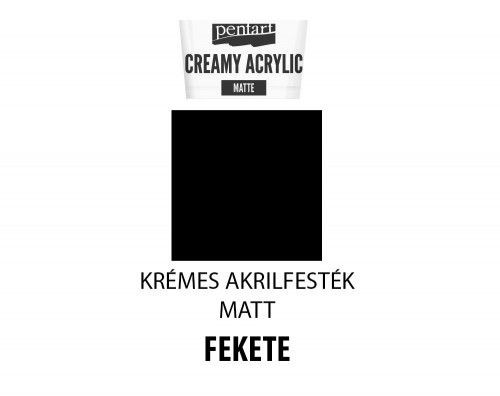 Krémes matt akrilfesték, 60ml, fekete