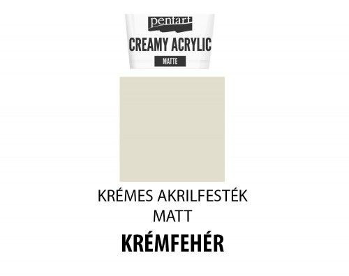 Krémes matt akrilfestékt, 60ml, krémfehér