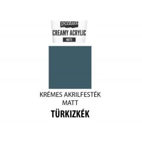 Krémes matt akrilfesték, 60ml, türkizkék
