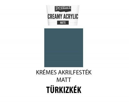 Krémes matt akrilfesték, 60ml, türkizkék