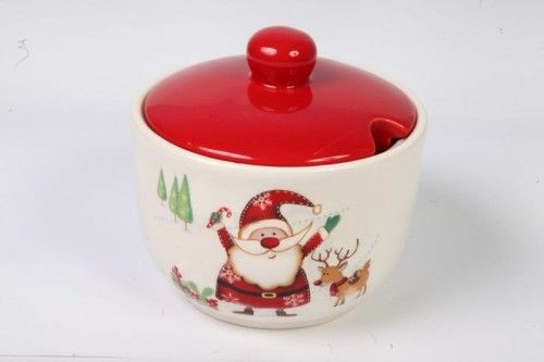 Karácsonyi kerámia, Fűszertartó kanállal 460ml