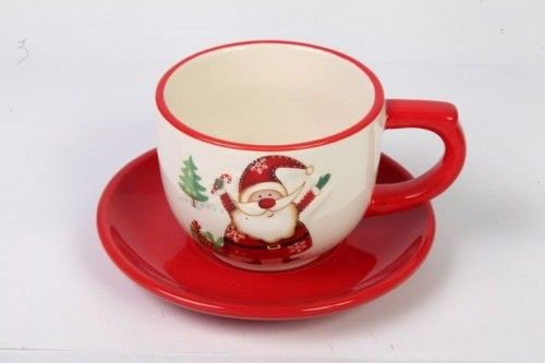 Karácsonyi kerámia, Teáscsésze és alj 200ml