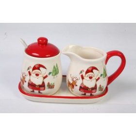 Karácsonyi kerámia, Cukortartó, tejszínkiöntő 2x265ml