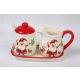 Karácsonyi kerámia, Cukortartó, tejszínkiöntő 2x265ml