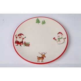 Karácsonyi kerámia, Tányér 20,3cm