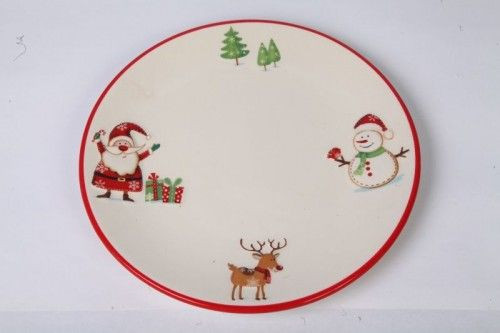 Karácsonyi kerámia, Tányér 20,3cm