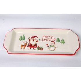 Karácsonyi kerámia, Kínálótálca 34,7x14,5cm