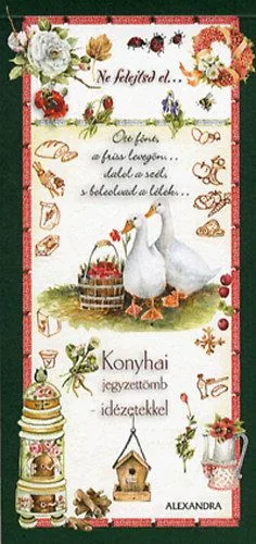 Konyhai jegyzettömb - idézetekkel (zöld)