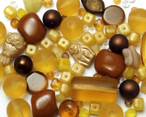 Formagyöngy vegyes sárga-barna 30g/cs