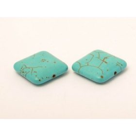 Rekonstruált türkiz gyöngyök, Négyzet, 20 mm