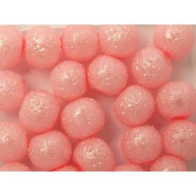 Zsorzsett üvegtekla, rózsaszín, 4mm-es