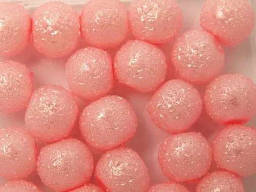 Zsorzsett üvegtekla, rózsaszín, 4mm-es