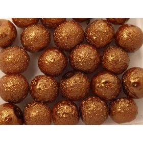 Zsorzsett üvegtekla, bronzbarna, 4mm-es