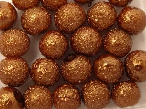 Zsorzsett üvegtekla, bronzbarna, 4mm-es