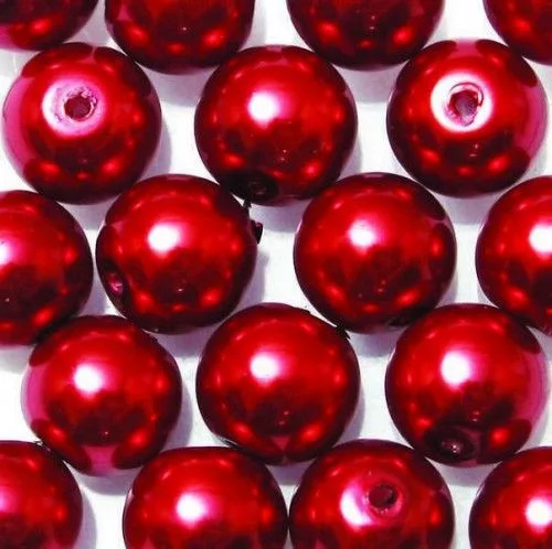 ÜVEGTEKLAGYÖNGY 4MM-ES - PIROS