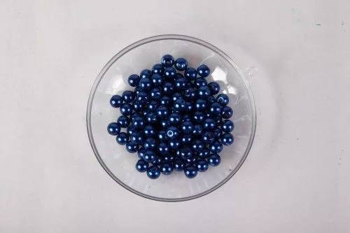 Teklagyöngy 4mm fényes sötkék