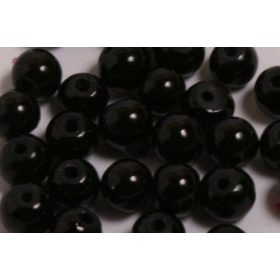 ÜVEGTEKLAGYÖNGY 4MM-ES - FEKETE