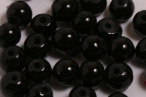 ÜVEGTEKLAGYÖNGY 4MM-ES - FEKETE