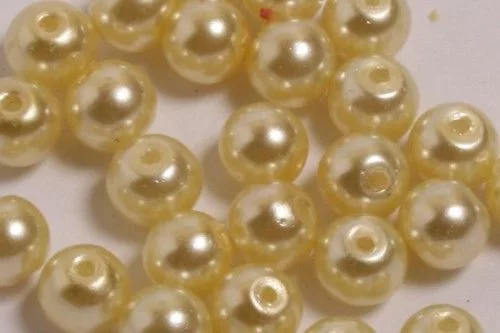 Teklagyöngy 4mm fényes világos sárga