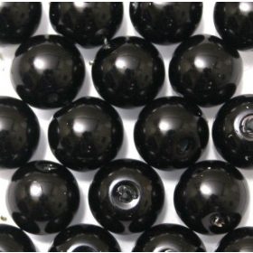 Teklagyöngy 8mm fényes fekete