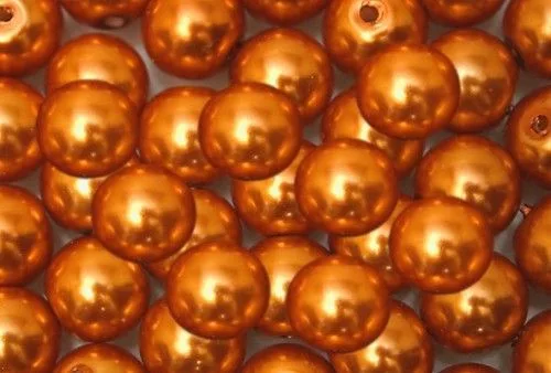 Teklagyöngy 8mm fényes narancs