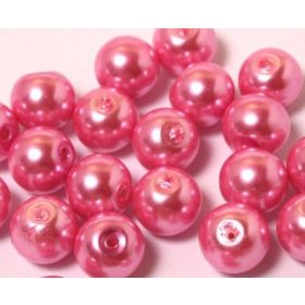 Teklagyöngy 8mm fényes világos rózsaszín