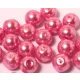 Teklagyöngy 8mm fényes világos rózsaszín