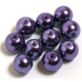 Teklagyöngy 8mm fényes lila
