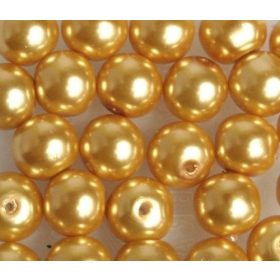 Teklagyöngy 8mm fényes világos sárga