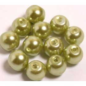 Teklagyöngy 8mm fényes világoszöld