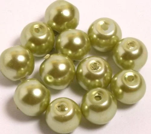 Teklagyöngy 8mm fényes világoszöld