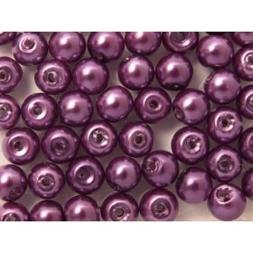 Teklagyöngy 8mm fényes padlizsán