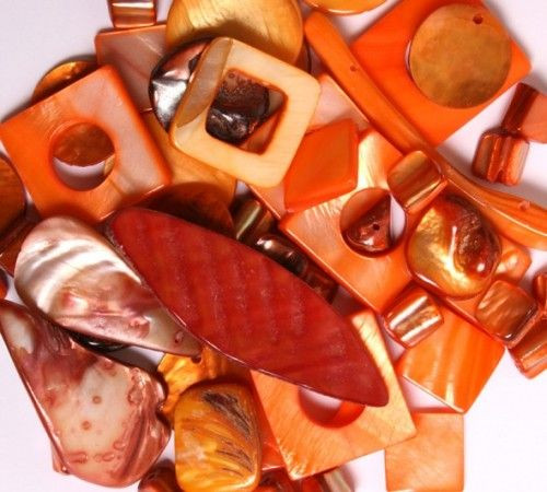 Kagylógyöngy klt narancs