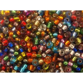 Kásagyöngy, ezüstközepű vegyes 2mm 250 g/doboz