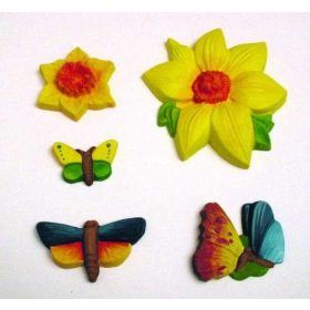 Gipszkiöntő Virágok és lepkék (198)