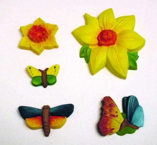 Gipszkiöntő Virágok és lepkék (198)