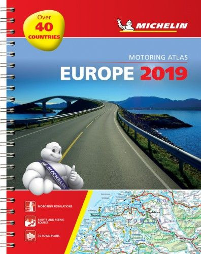 Európa atlasz 2019 - spirál 1136 Michelin