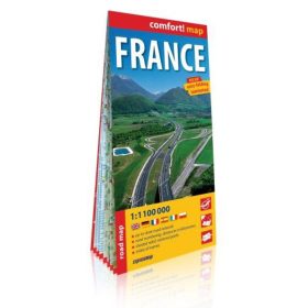   Franciaország Comfort térkép 1:1100000 (angol) (Expressmap) 2019