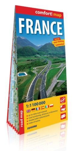 Franciaország Comfort térkép 1:1100000 (angol) (Expressmap) 2019
