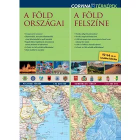   A Föld országai - A Föld felszíne - 92*66 cm-es kétoldalas fali duótérkép