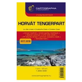 Horvát tengerpart térkép 1:200.000