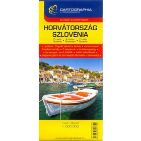 Horvátország. Szlovénia autóstérkép 1:500 000