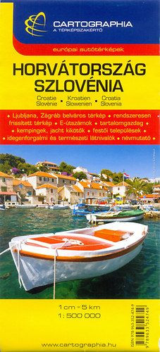Horvátország. Szlovénia autóstérkép 1:500 000