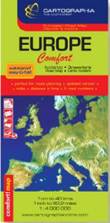 Európa Comfort térkép  1:4 000 000