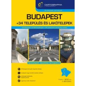 Budapest +34 Település és lakótelep atlasz 1:20 000, 1:10 000