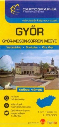 Győr várostérkép 1:20 000